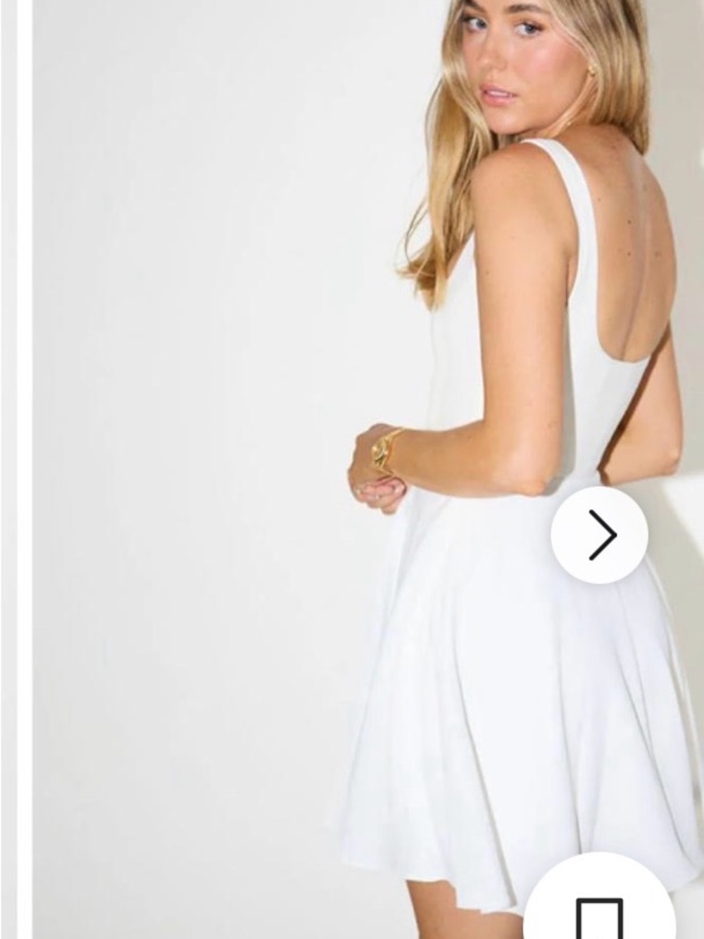 Odd Muse The Ultimate Muse White Mini Dress NWT M Bridal Bachelorette Classic - Picture 2 of 9